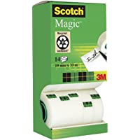 3M Scotch Magic - Cinta adhesiva transparente (14 rollos- 19 mm x 33 m)- transparente